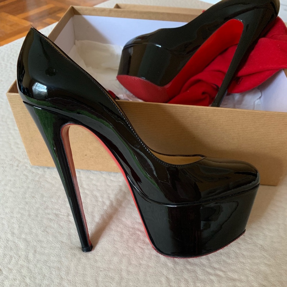Black Christian Louboutin high heels shoes